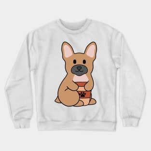 French Bulldog Coffee Brown Crewneck Sweatshirt